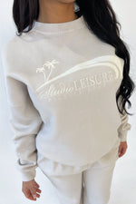 Studio Leisure pilates bone embroidered premium sweater